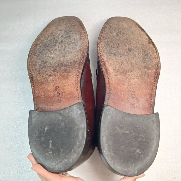 SEBAGO Brown Leather Plain Toe Derby Dress Shoes Mens 12.5 Classic Good Cond - Picture 2 of 8